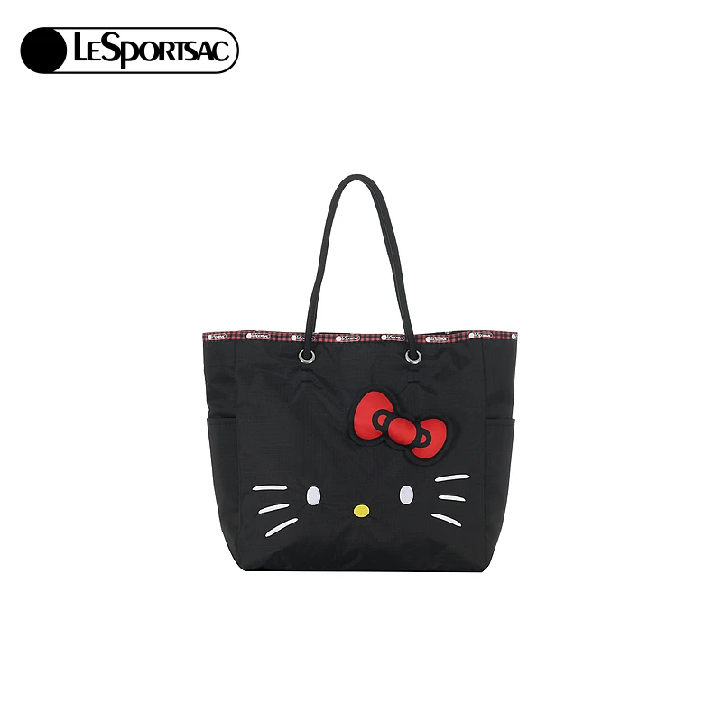 LeSportsac乐播诗新款HelloKitty系列黑色可爱凯蒂猫大单肩托特包