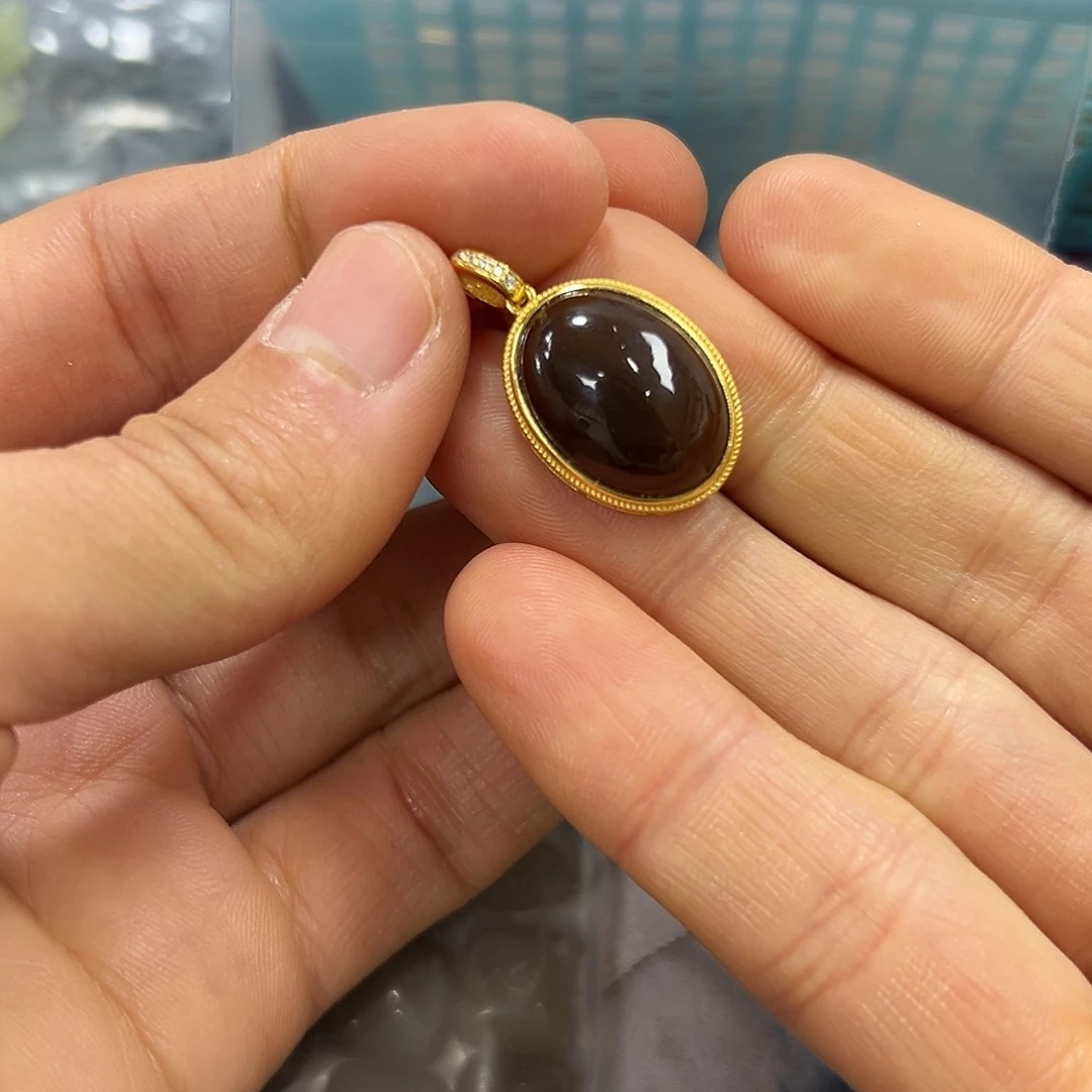 和田玉颈饰银S925镶嵌?****?