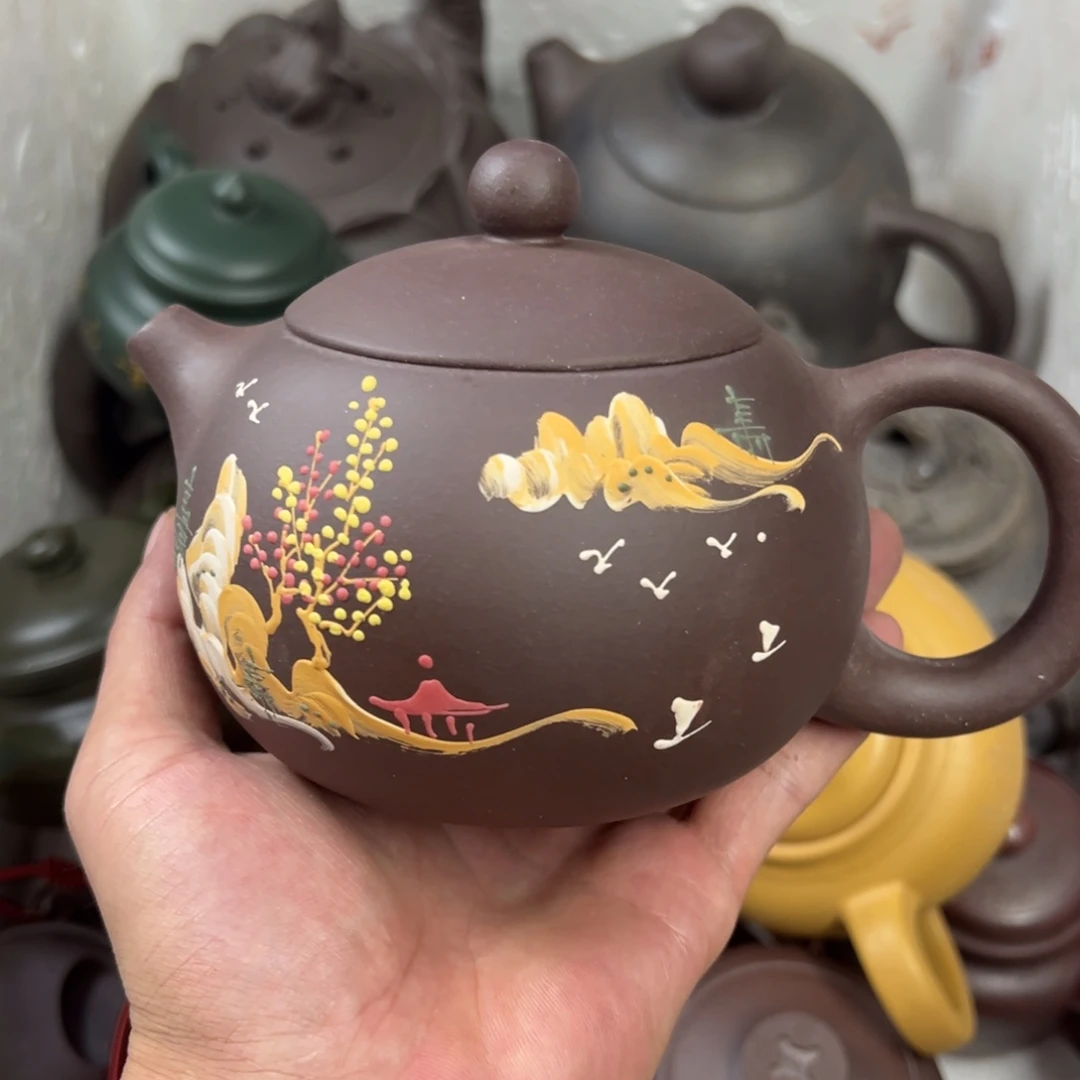 茶壶紫砂宜兴原矿紫砂壶450毫升容量