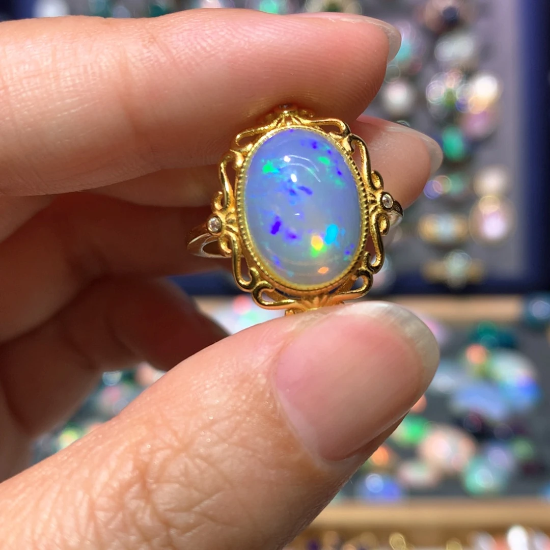 欧泊银S925镶嵌戒指款式