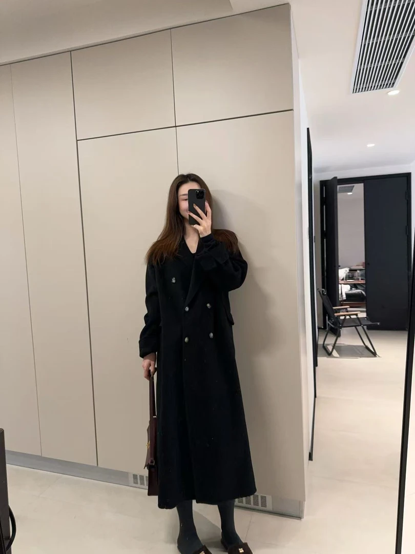 ［IAMMEIYA］--大骨架穿搭 100%羊毛大衣24001