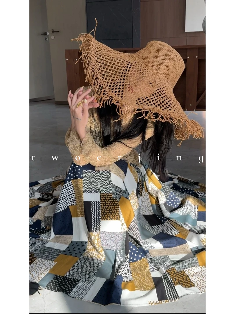 2025NEW/SS极简静奢（百岁裙）令人着迷配色千姿百态半身裙CX8600