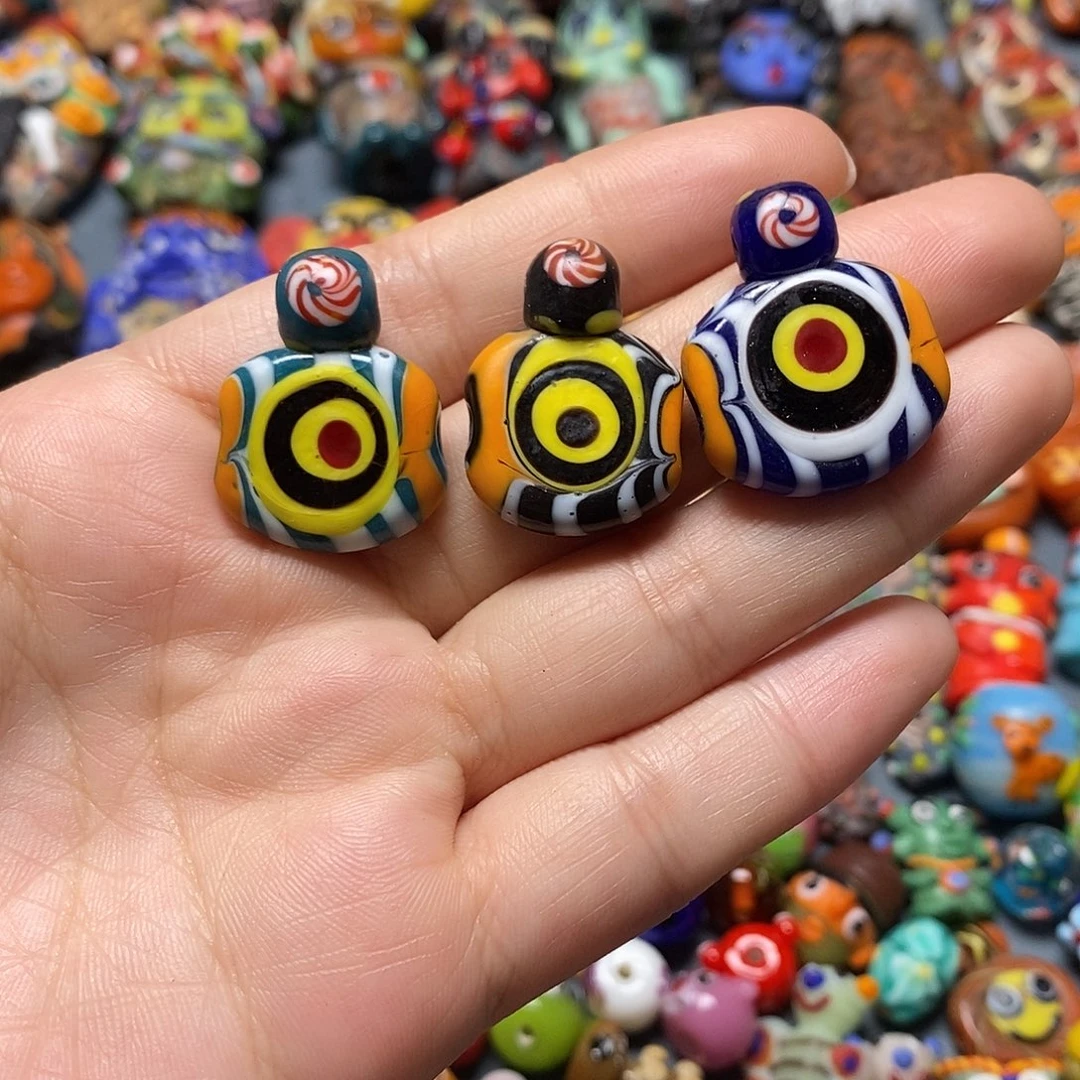 琉璃颈饰印度尼西亚卡子三个