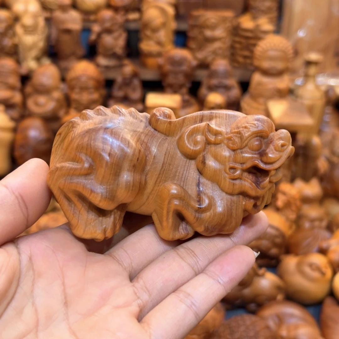 見***1柏木（崖柏）貔貅手把件