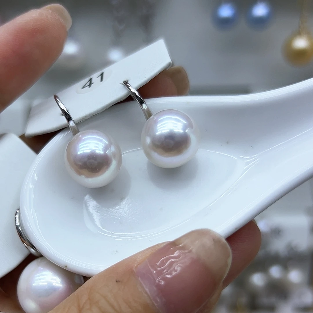 银S925镶嵌耳饰淡水珍珠安**?