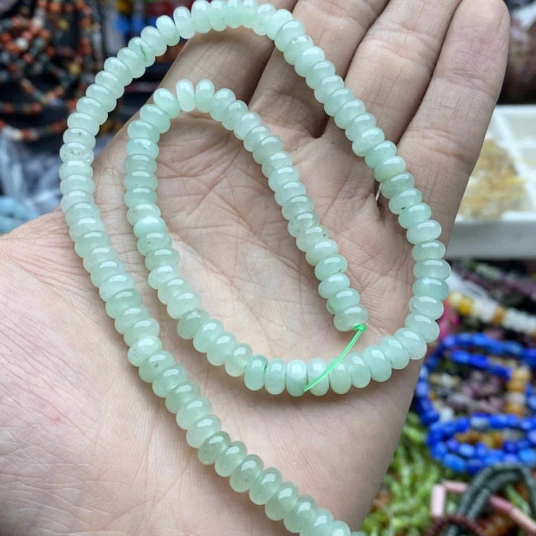 玛瑙/玉髓未镶嵌珠宝半成品一条天然6mm东岭玉隔片