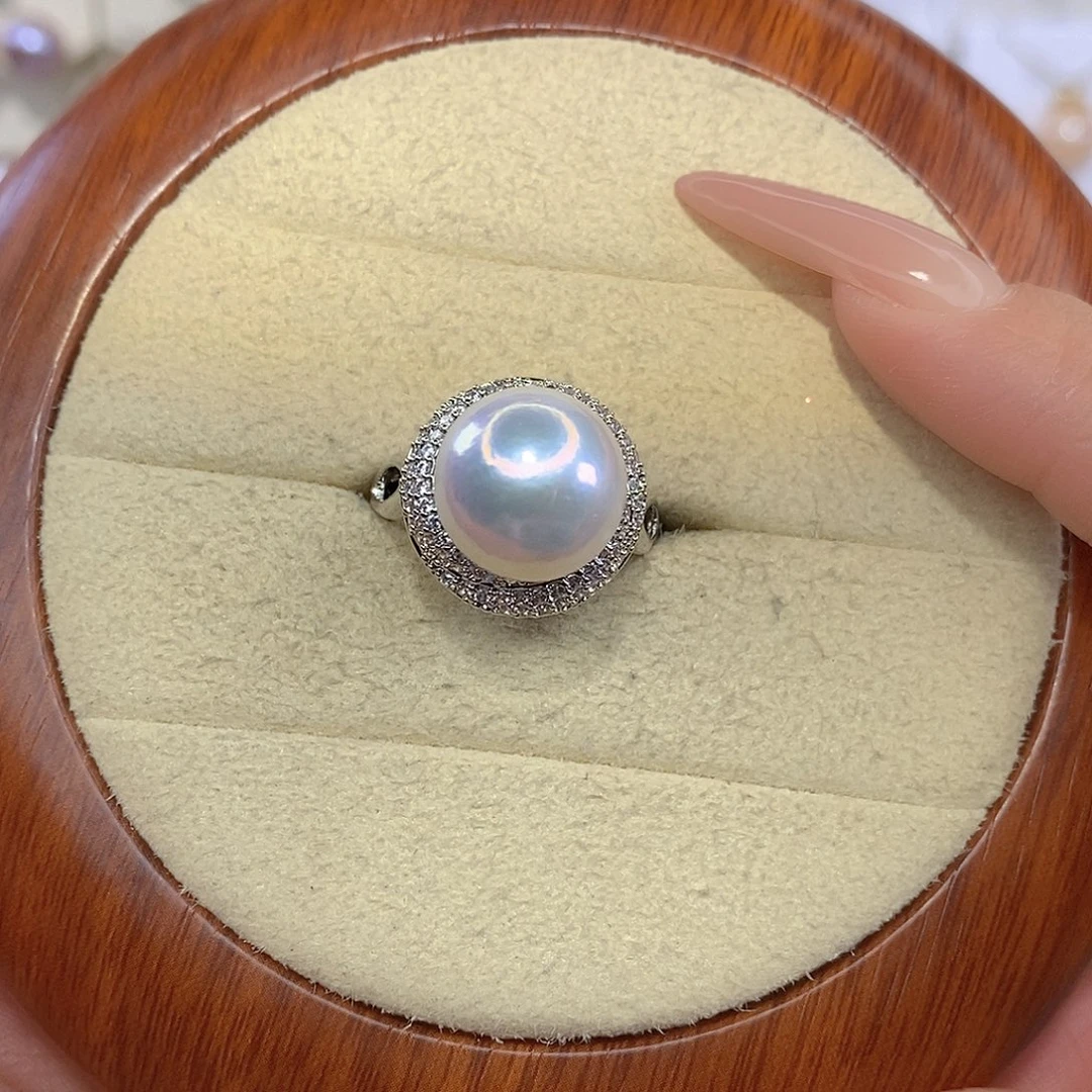 合金戒指淡水珍珠F