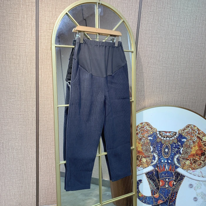 SS072孕妇灰色加绒加厚裤子M90-120L130XL140