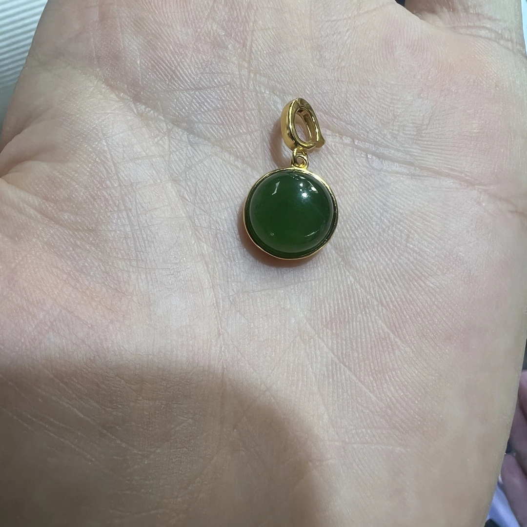 天然和田玉碧玉万能扣