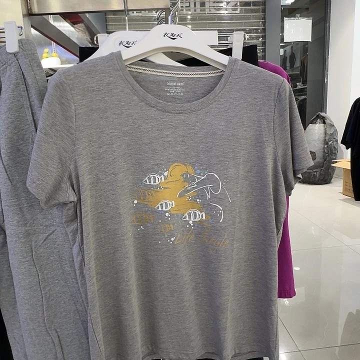 三醋酯纤维女士半袖02153灰色175b