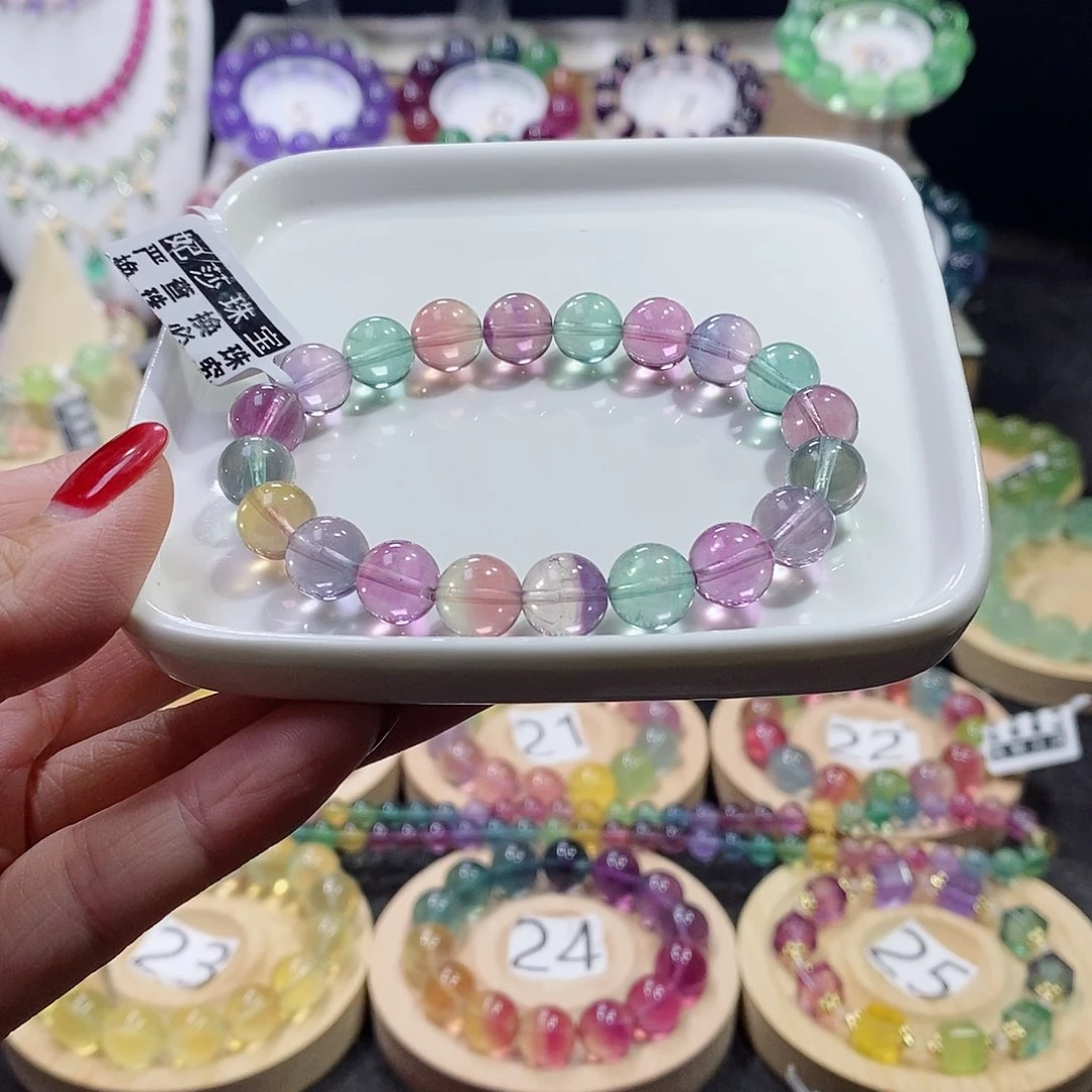 萤石手链未镶嵌9加马卡龙