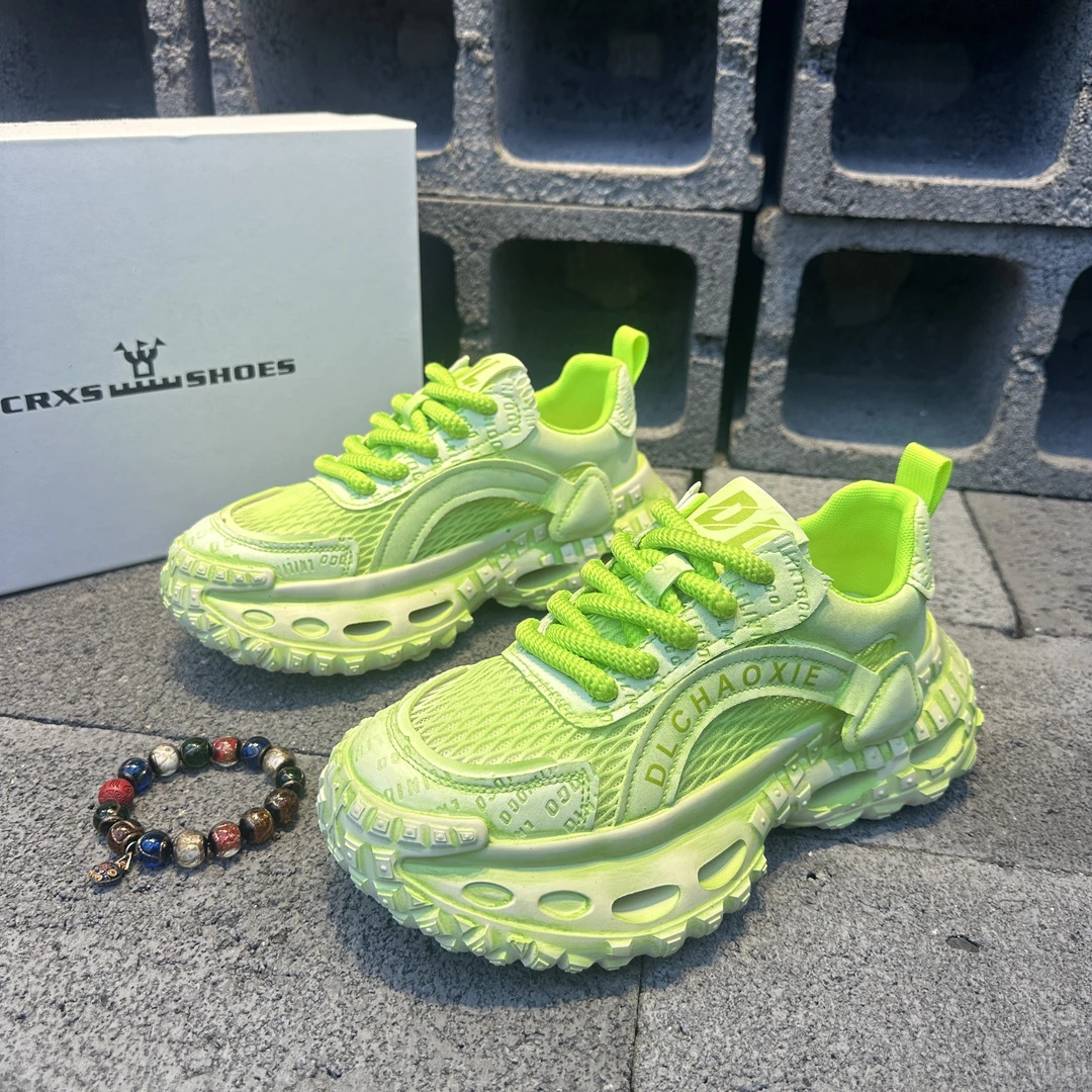 轻奢款夏季新款男士厚底增高透气老爹鞋时尚百搭休闲运动鞋