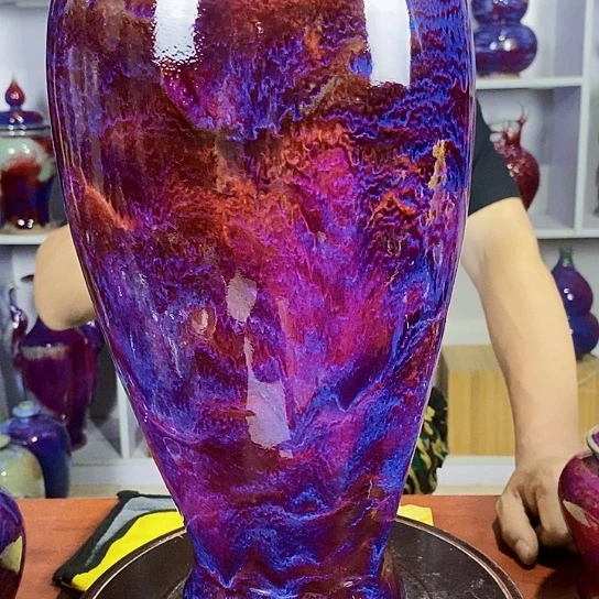 摆件牧尚峰钧窑作品梅瓶