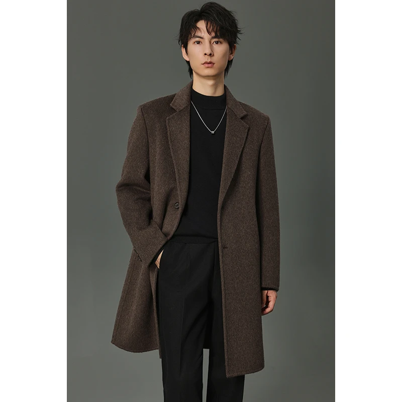 【大衣现货~断码清仓~品质保障】韩版冬季重磅加厚大衣呢子外套男装