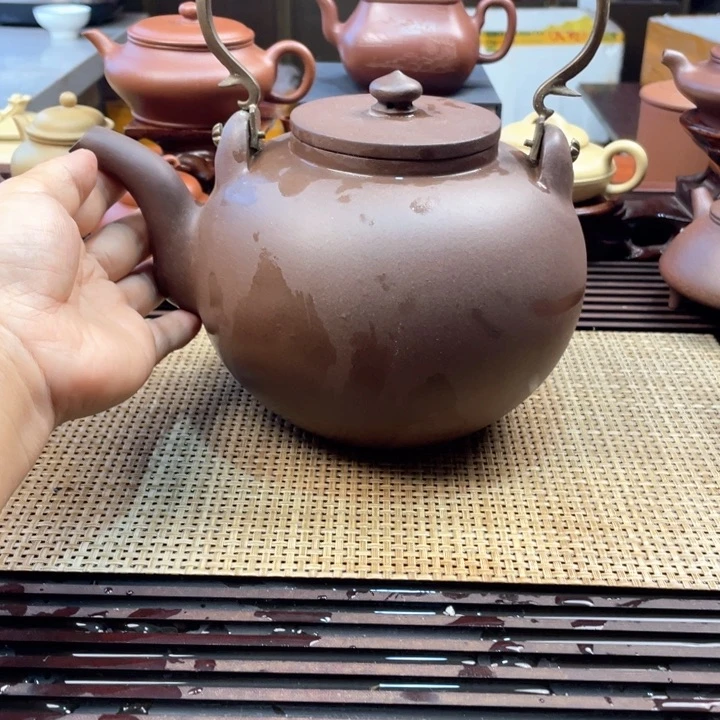 茶壶紫砂前**锦提梁烧水壶微瑕