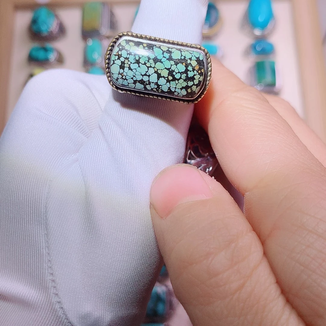 绿松石银S925镶嵌颈饰