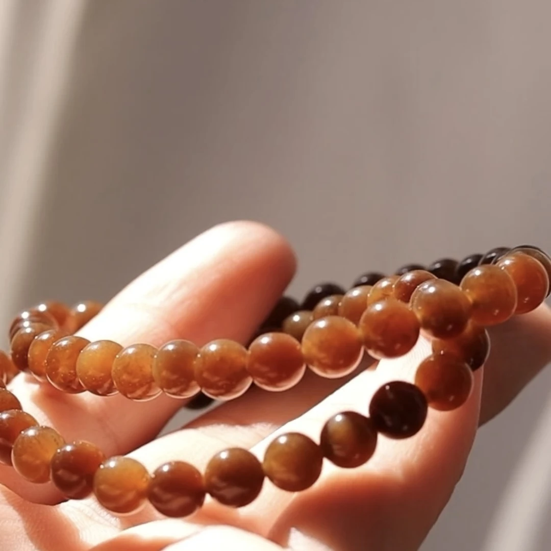 【糖玉】和田玉糖玉手串 6mm糖玉手串单圈素串 多样性发其一