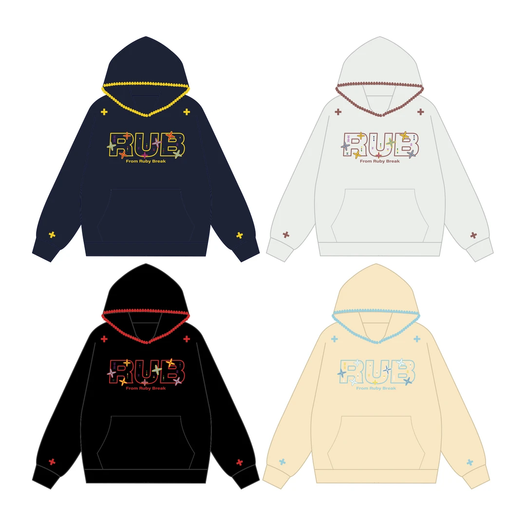 RosePoem2025连帽字母刺绣秋冬贴布刺绣卫衣情侣印花上衣秋季春秋