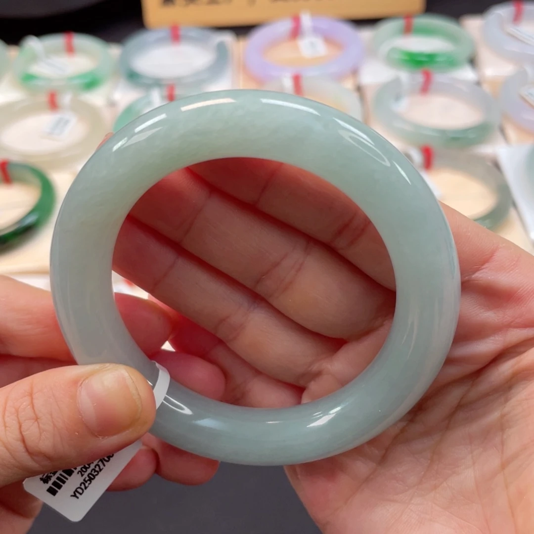 未镶嵌手镯翡翠15号葡萄肉胖圆条捡漏