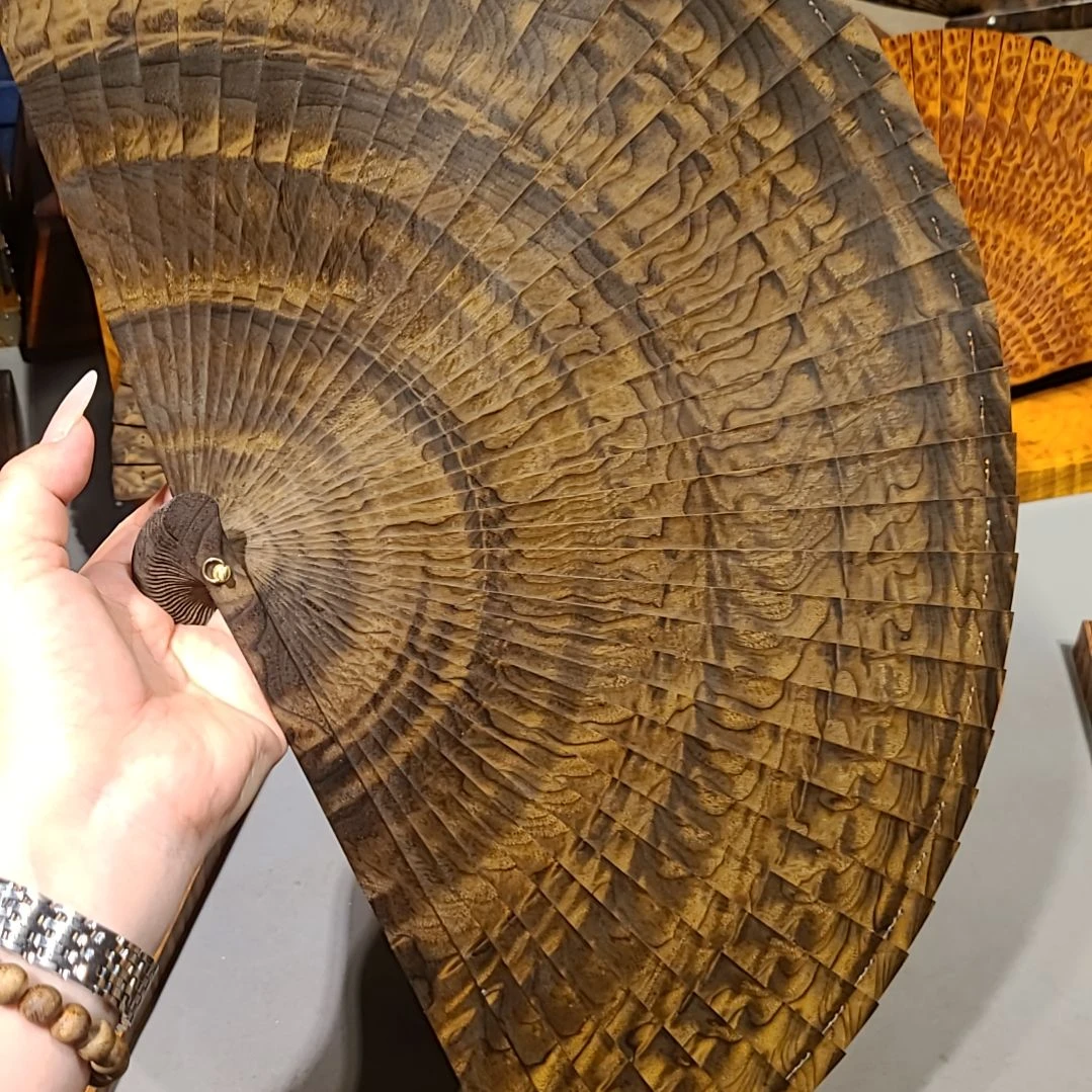 扇子26小叶桢楠金丝楠木苏扇阴沉