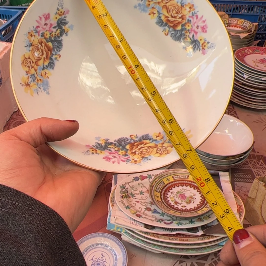 瓷片18厘米刷花面碗