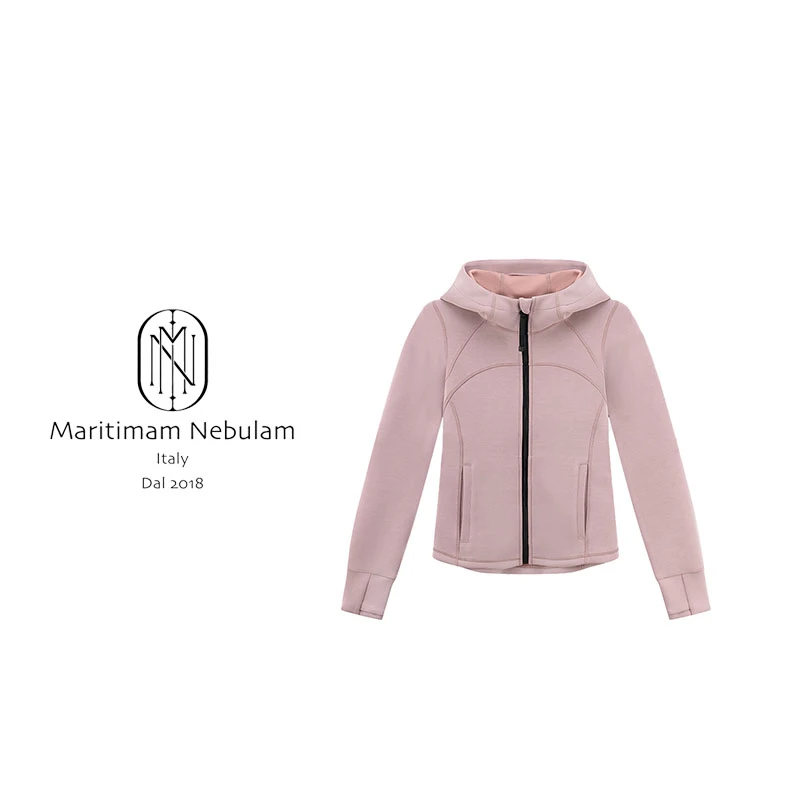 MN"瑜伽系列"春秋休闲拉链长袖连帽欧若风上衣 SZ1824