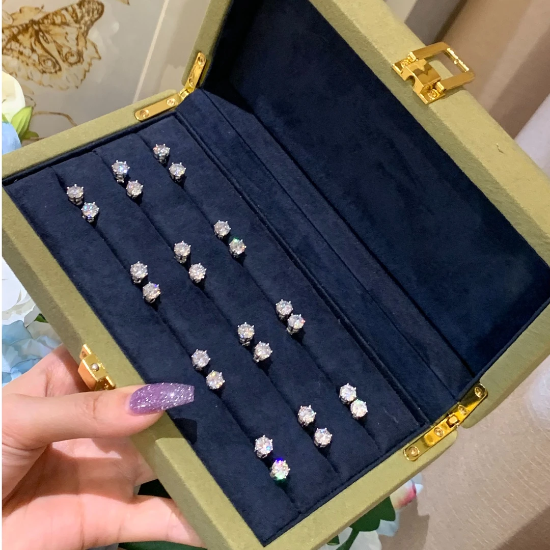 925银合成锆石耳饰  AceAceCo【1克拉单钻】耳钉