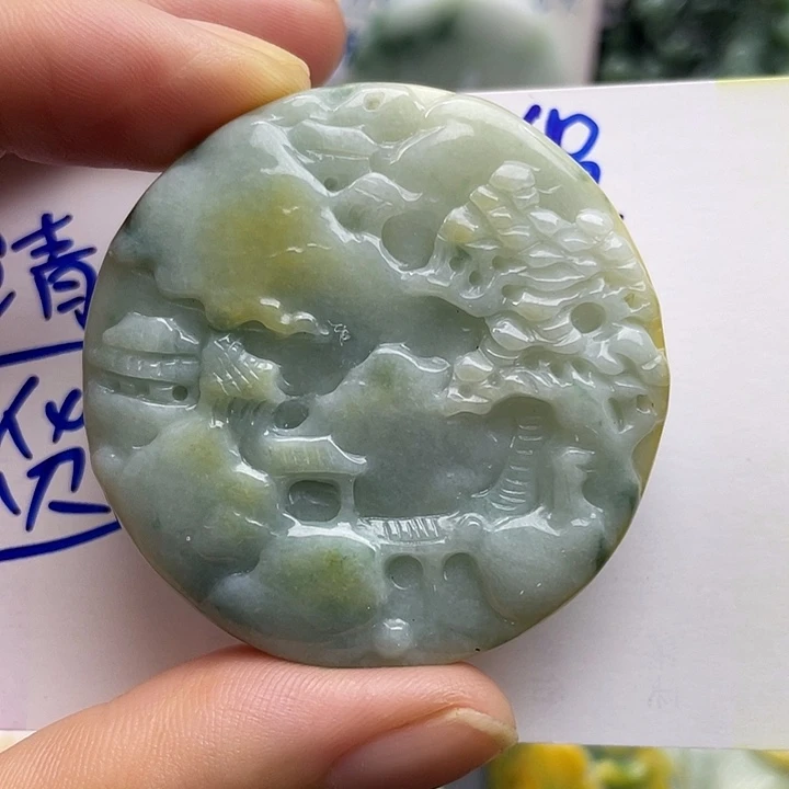 颈饰未镶嵌翡翠天然翡翠