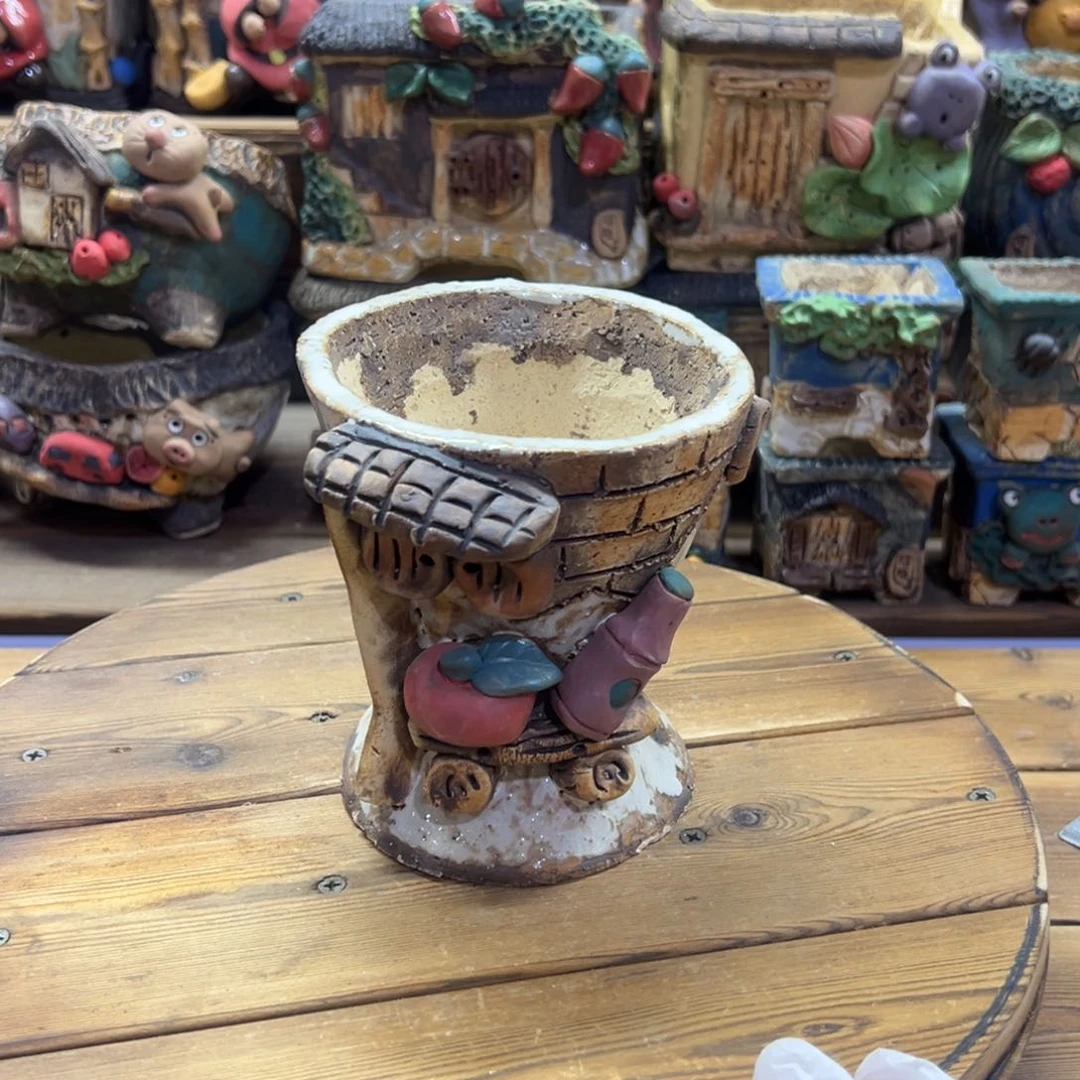 红陶嘻哈多肉花盆