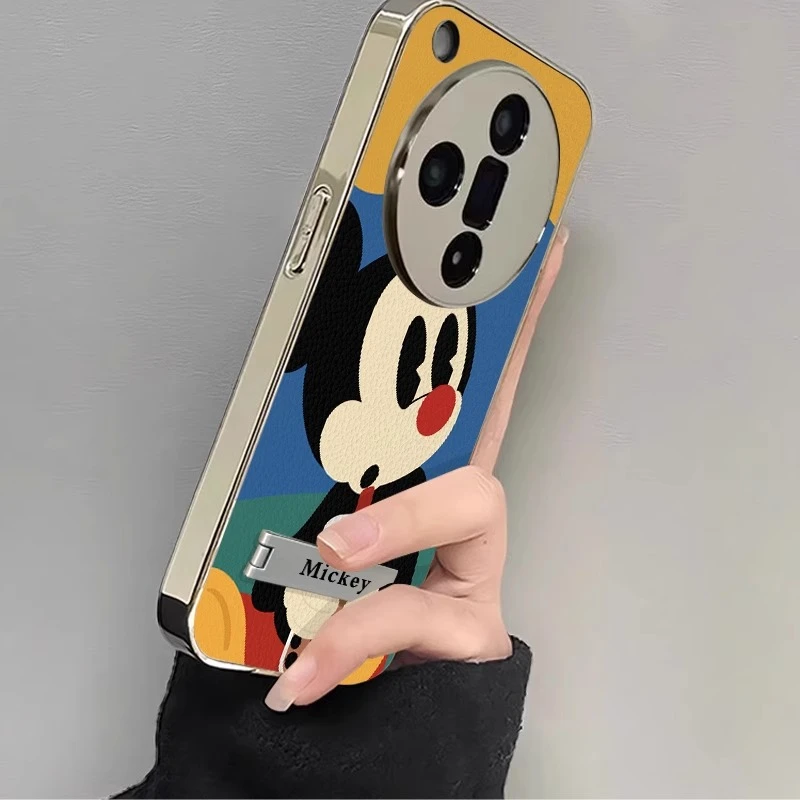 奶茶米老鼠适用OPPOFindx8s手机壳x9pro卡通x9小羊皮reno15新款x8