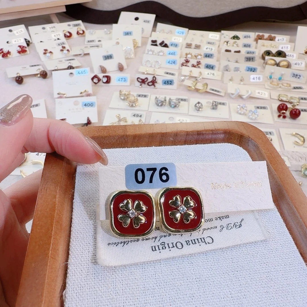 仿珍珠铜合金925银耳钉