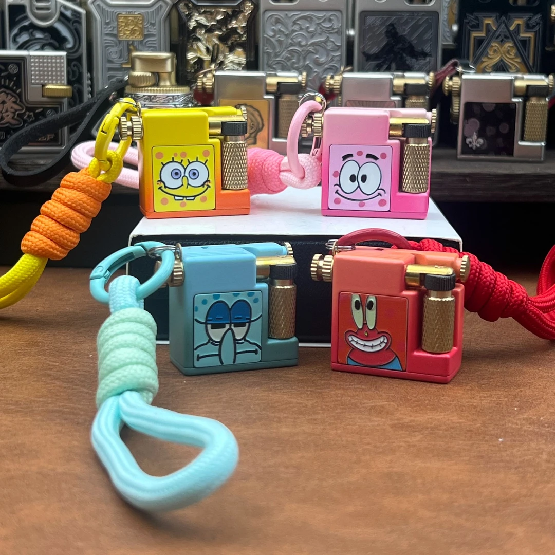 CHIEF首领新款海绵宝宝小方砖煤油打火机迷你指尖火机送男女友礼