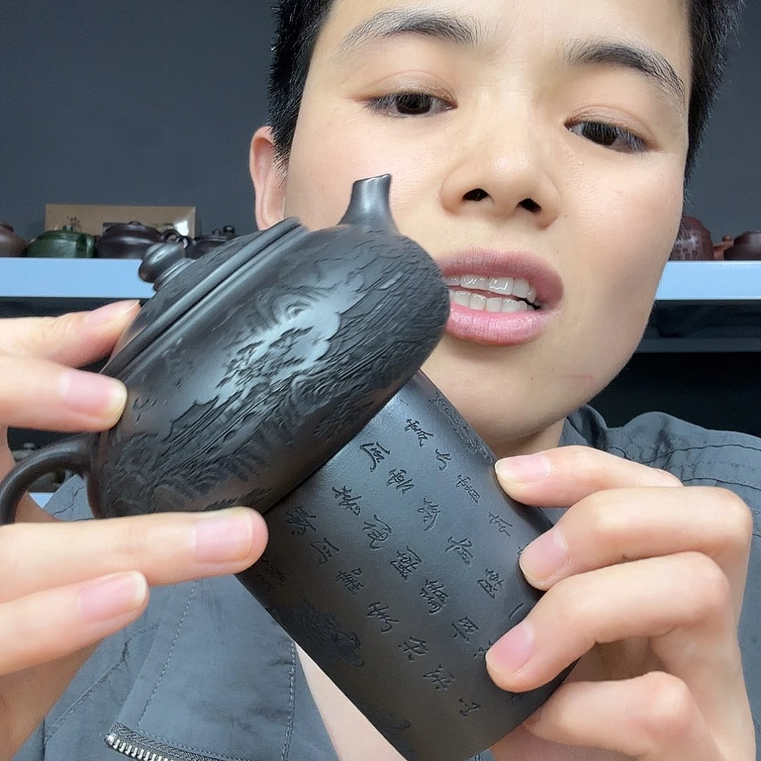 茶壶底槽青民间手艺人全手工制作