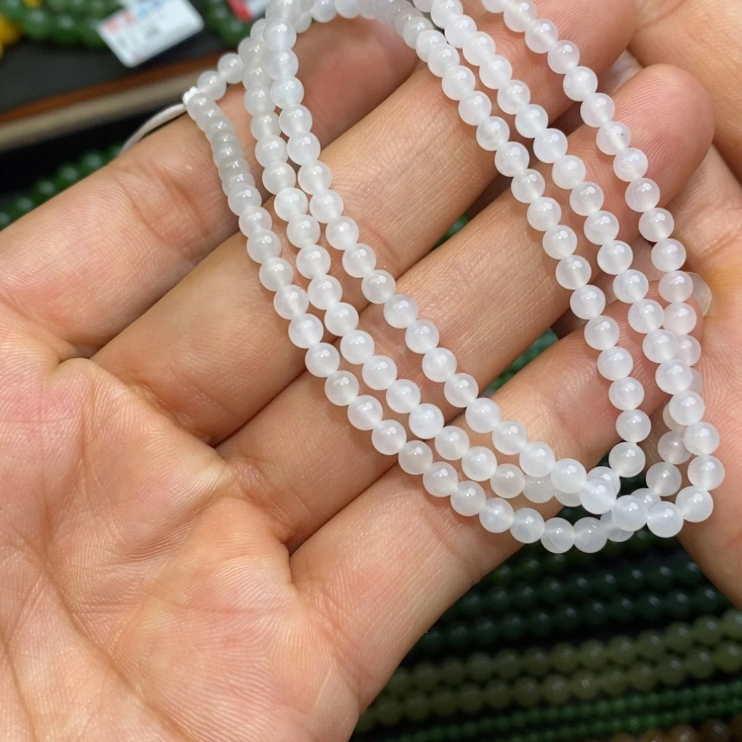 手链未镶嵌和田玉卡4和田白玉 项链