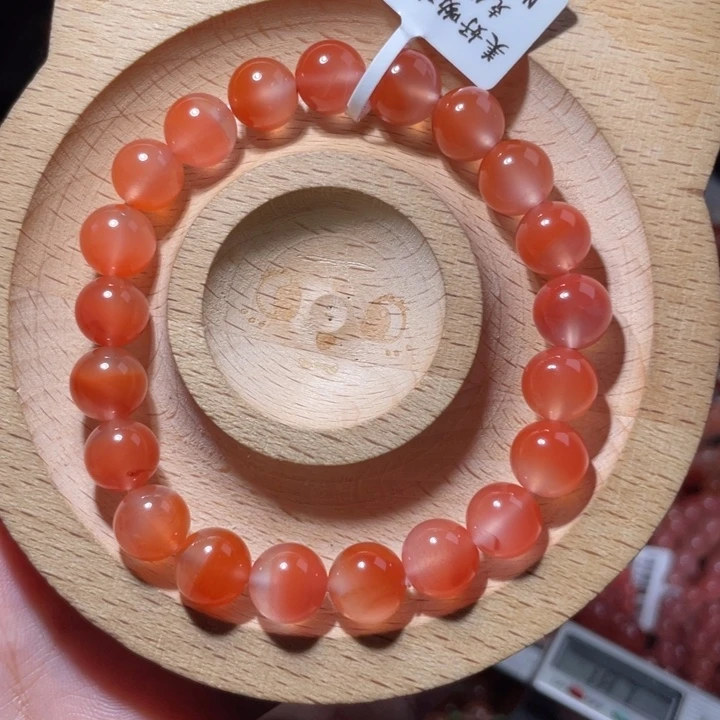 南红玛瑙未镶嵌9咪橘粉小半盆2101