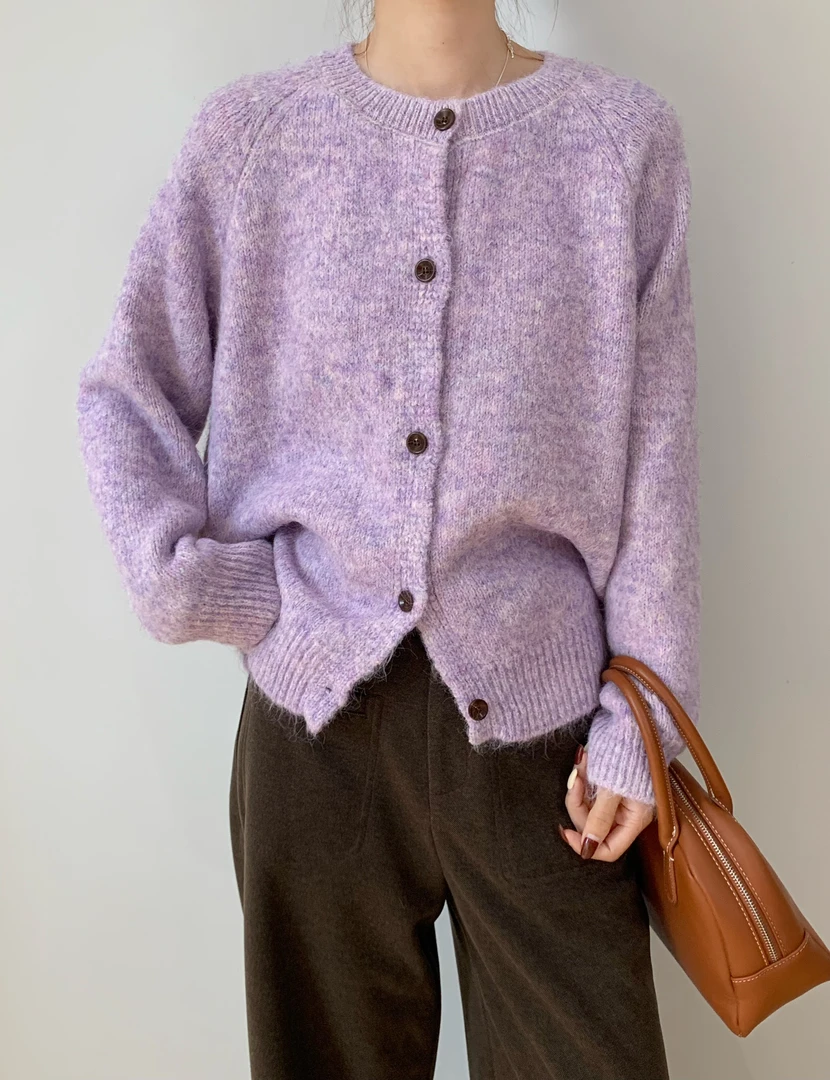 【Niche Young】晚秋 韩系新款圆领混色针织打底衫毛衣上衣Y6631