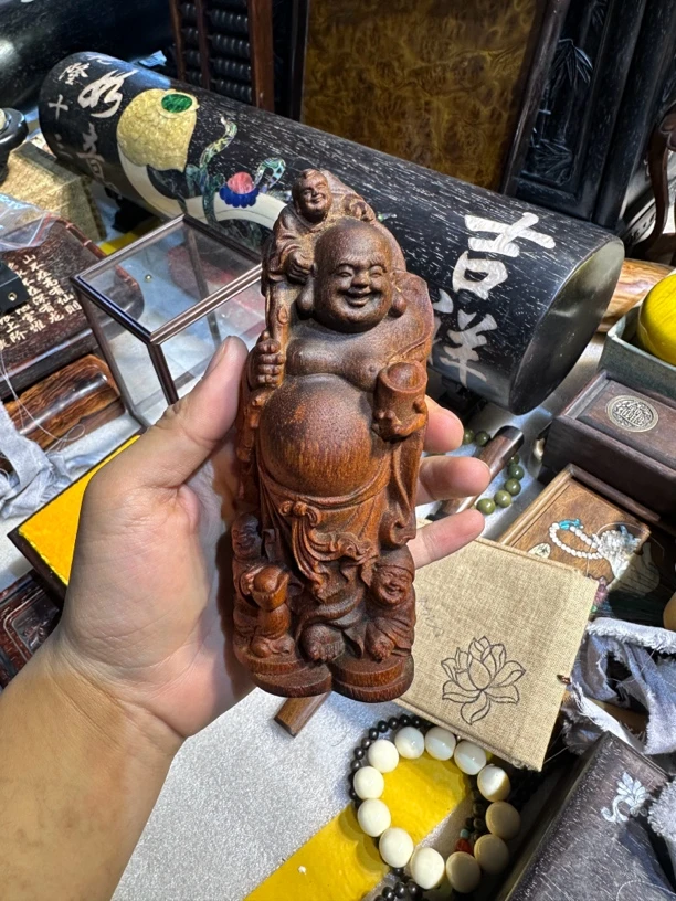 木Cx 黄奇 弥勒佛摆件