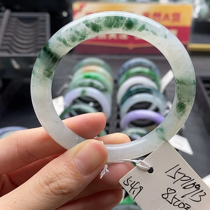未镶嵌手镯翡翠55圆条