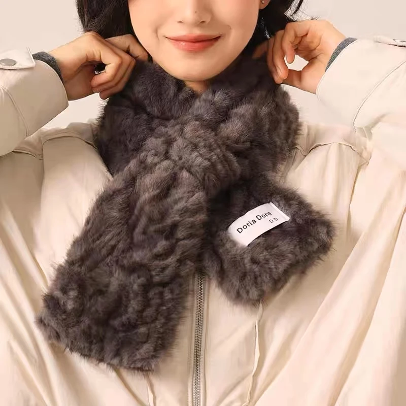 [麦霓定制]韩系软糯仿懒兔毛毛围巾2807