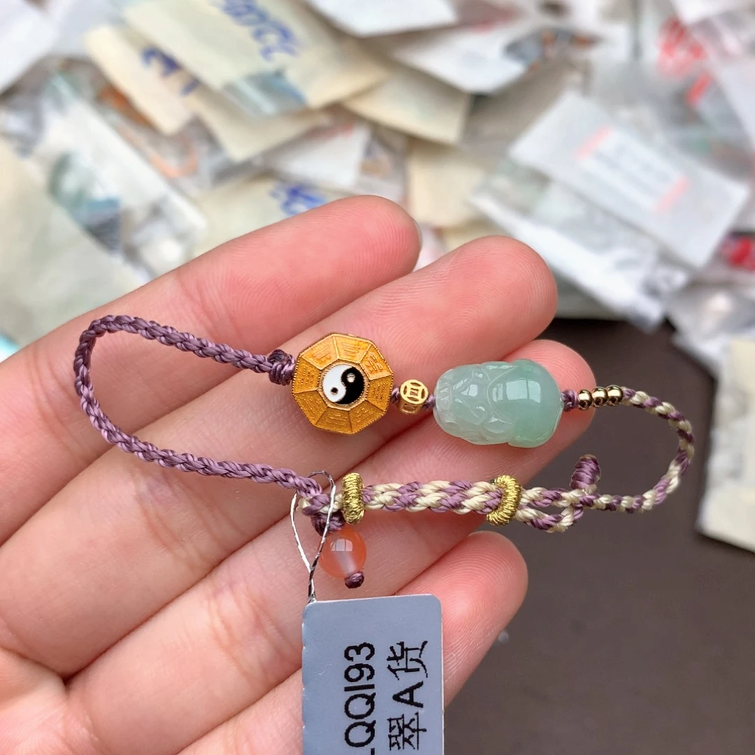 翡翠银S925镶嵌挂件yi