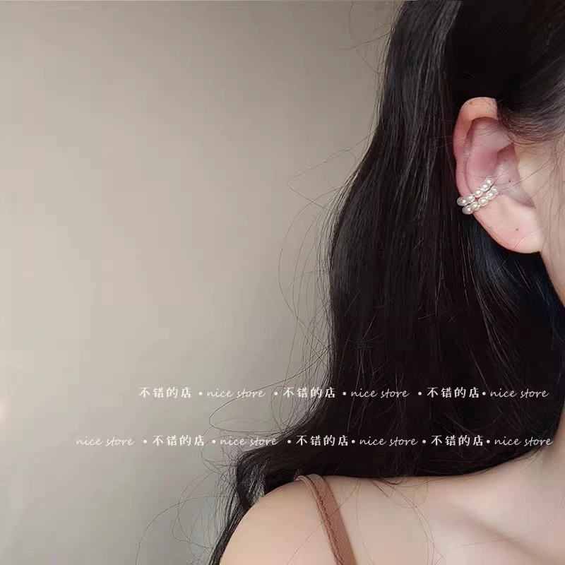 合金耳饰 晚睡的桔梗｜法式复古耳骨夹森系无耳洞耳环百搭浪漫耳饰