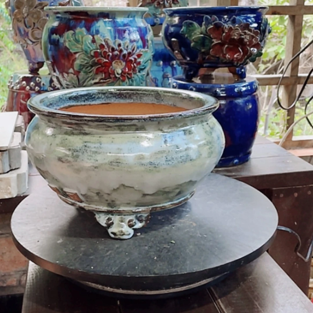 【闪购商品】森*中国风柴烧花盆