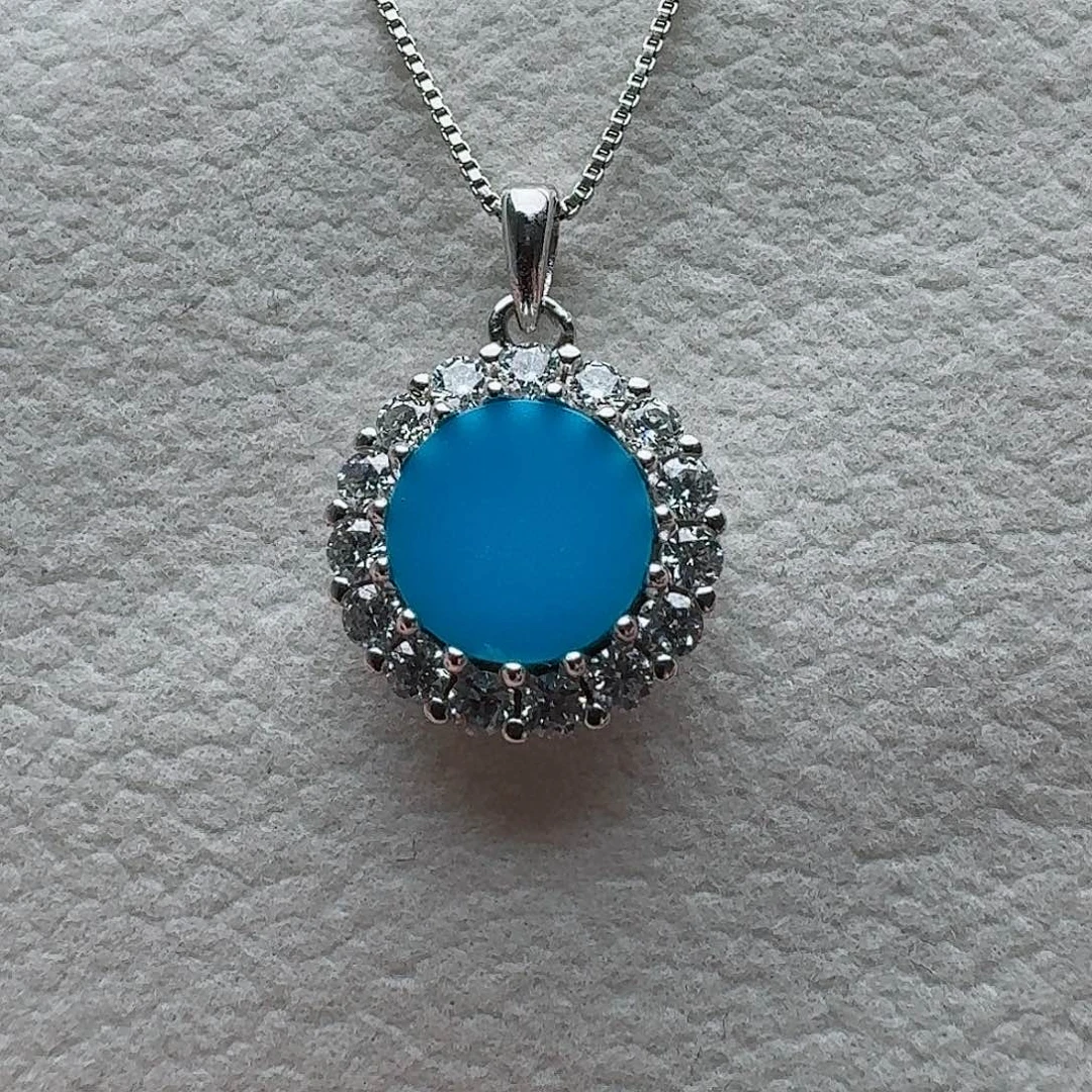 绿松石珠宝奇石银S925镶嵌