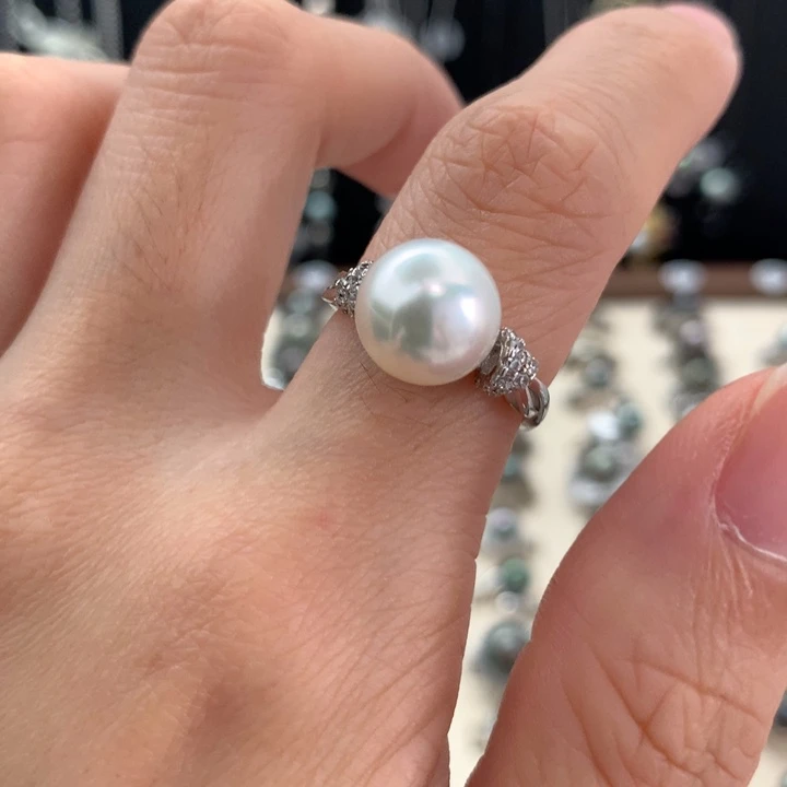未镶嵌戒指海水珍珠