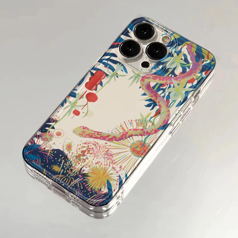 BANCA艺术花灯蛇年适用iPhone16/15手机壳苹果14华为vivo小米oppo