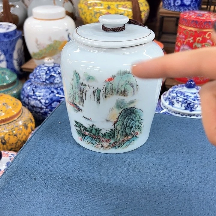 瓷片茶叶罐密封罐陶瓷