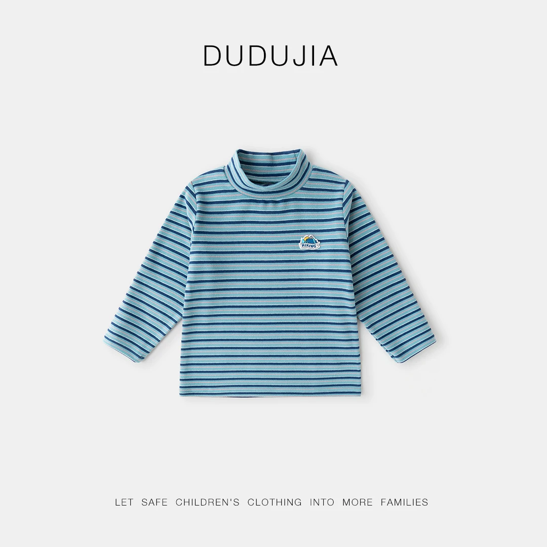 嘟嘟家儿童男童女宝冬季半高领长袖打底T恤