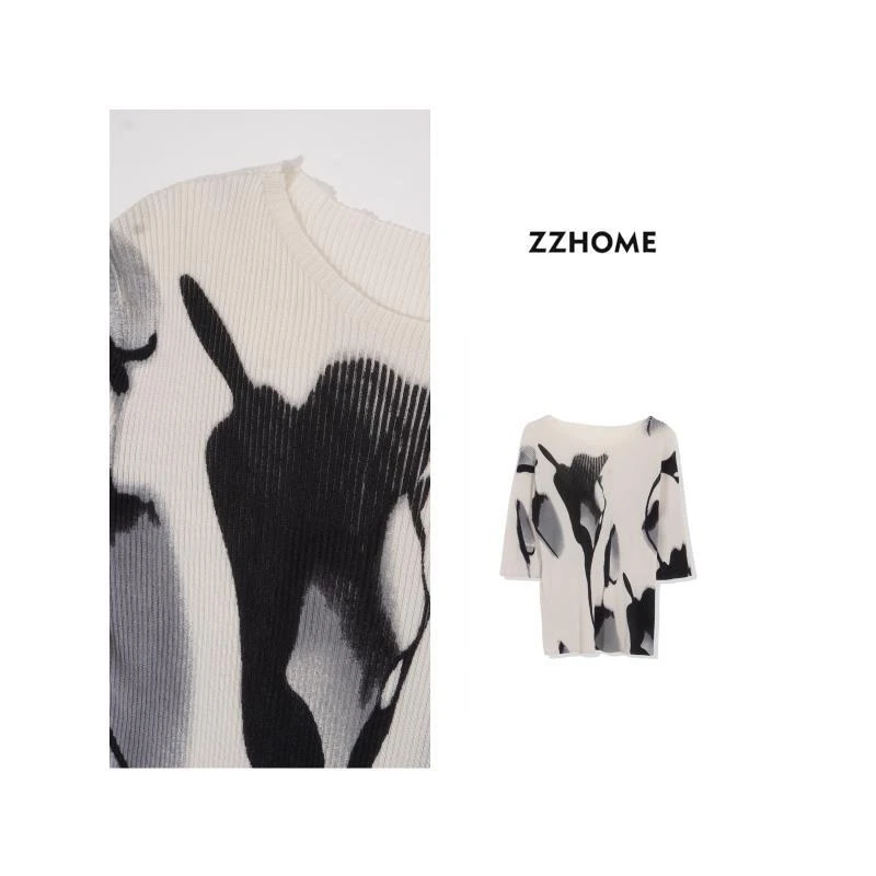 ZOZO HOME ｜织物之美失序花纹轻盈织物宽松上衣q171511p设计师款