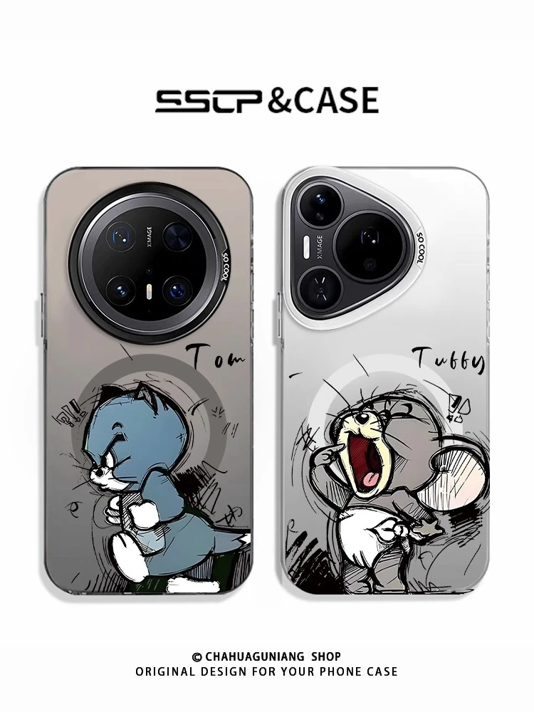 汤姆杰瑞适用华为mate80promax手机壳m80pro简约pura80卡通高级感