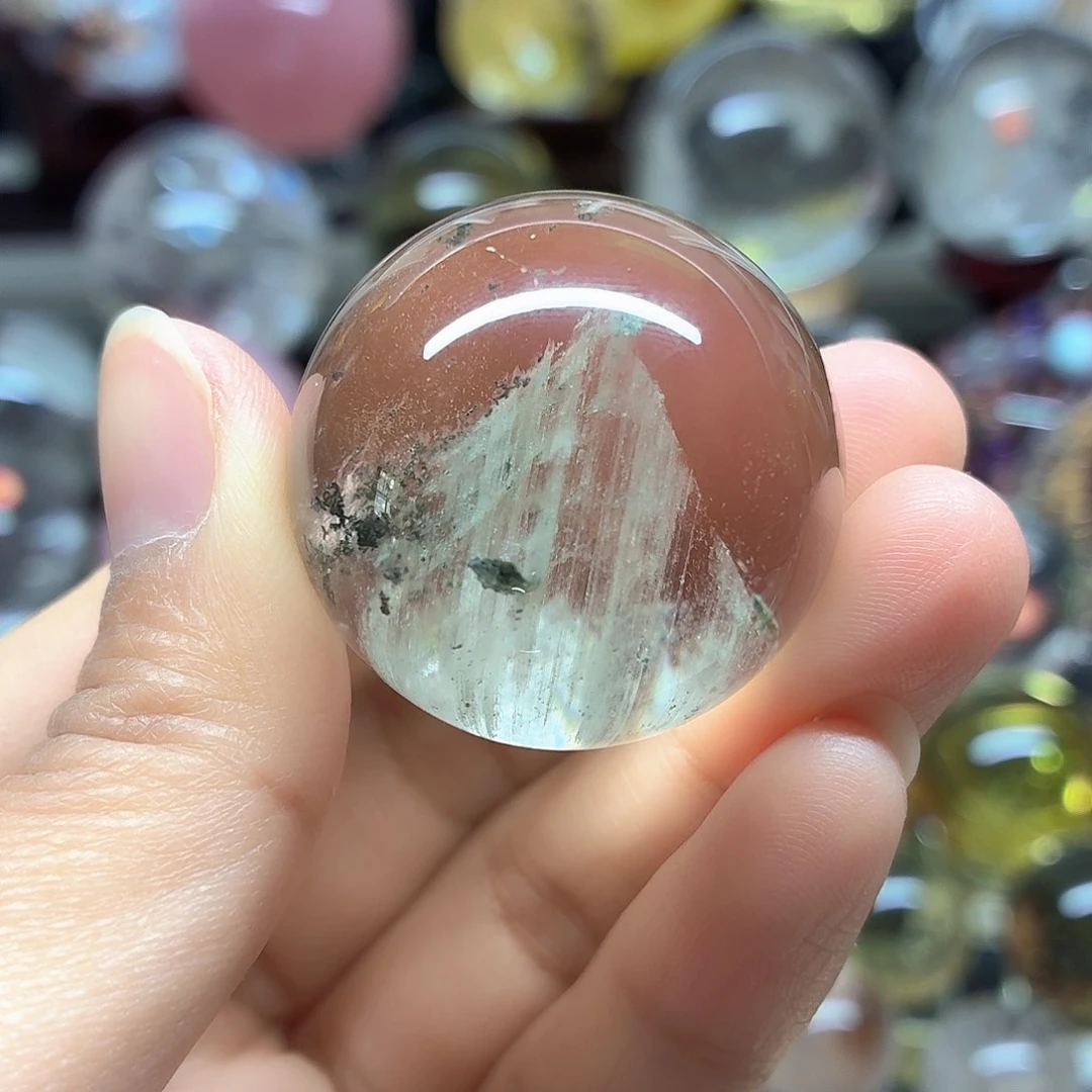 水晶珠宝半成品未镶嵌绿幽灵35